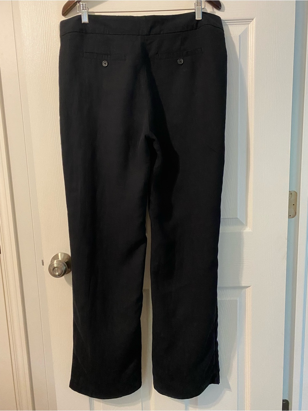 Ellen Tracy Active Tencel Linen Wide Leg Pants Black Resort Vacation Size 10 - Picture 6 of 10
